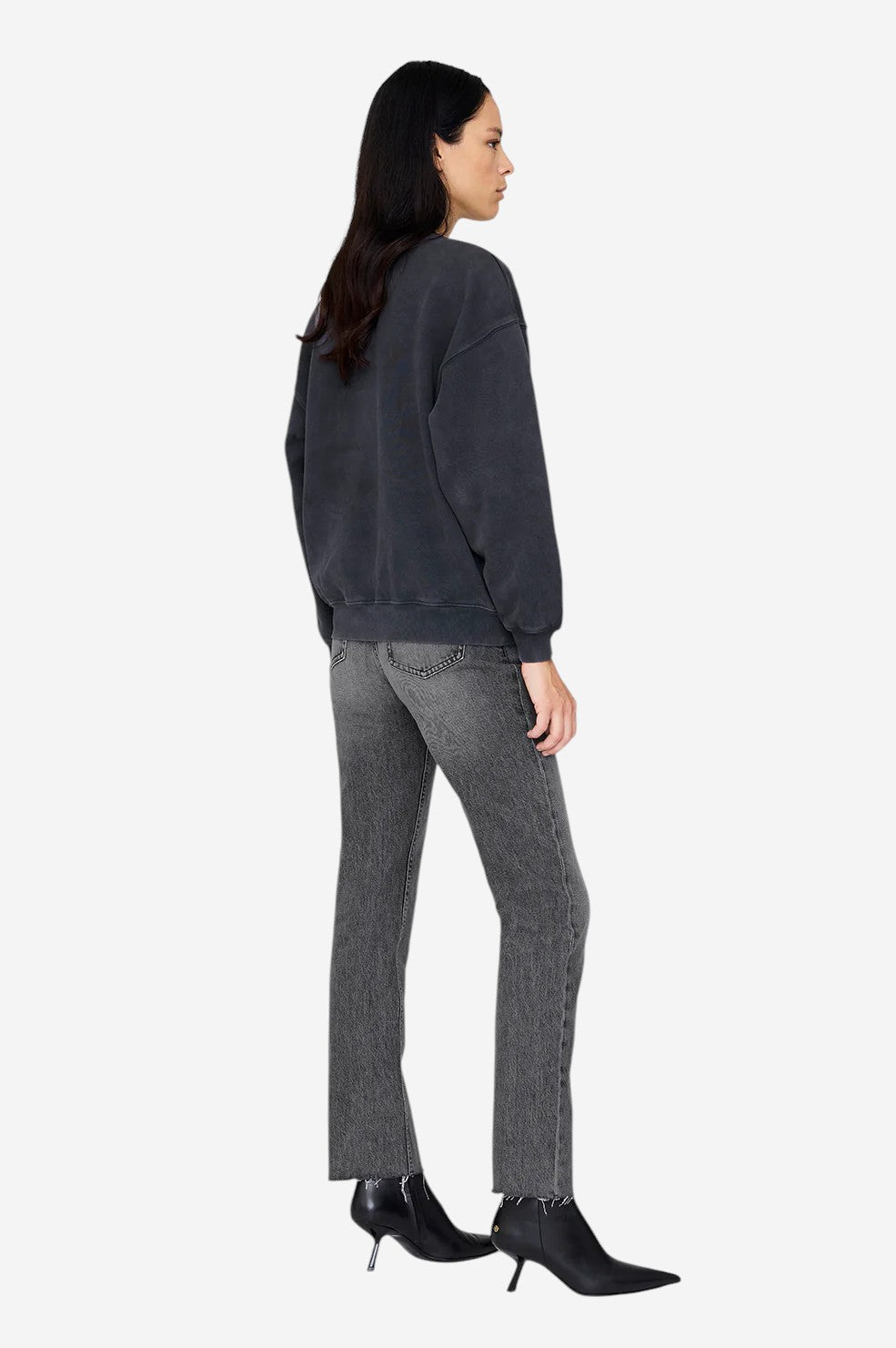 Spencer Sweatshirt Leopard - Washed Black
