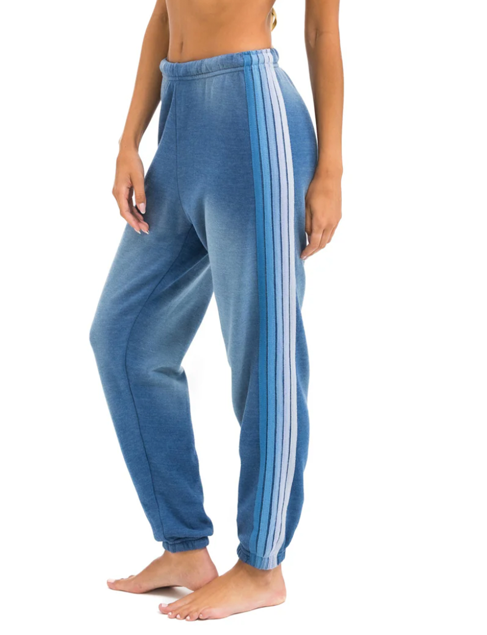 5 Stripe Sweatpants, Faded Water