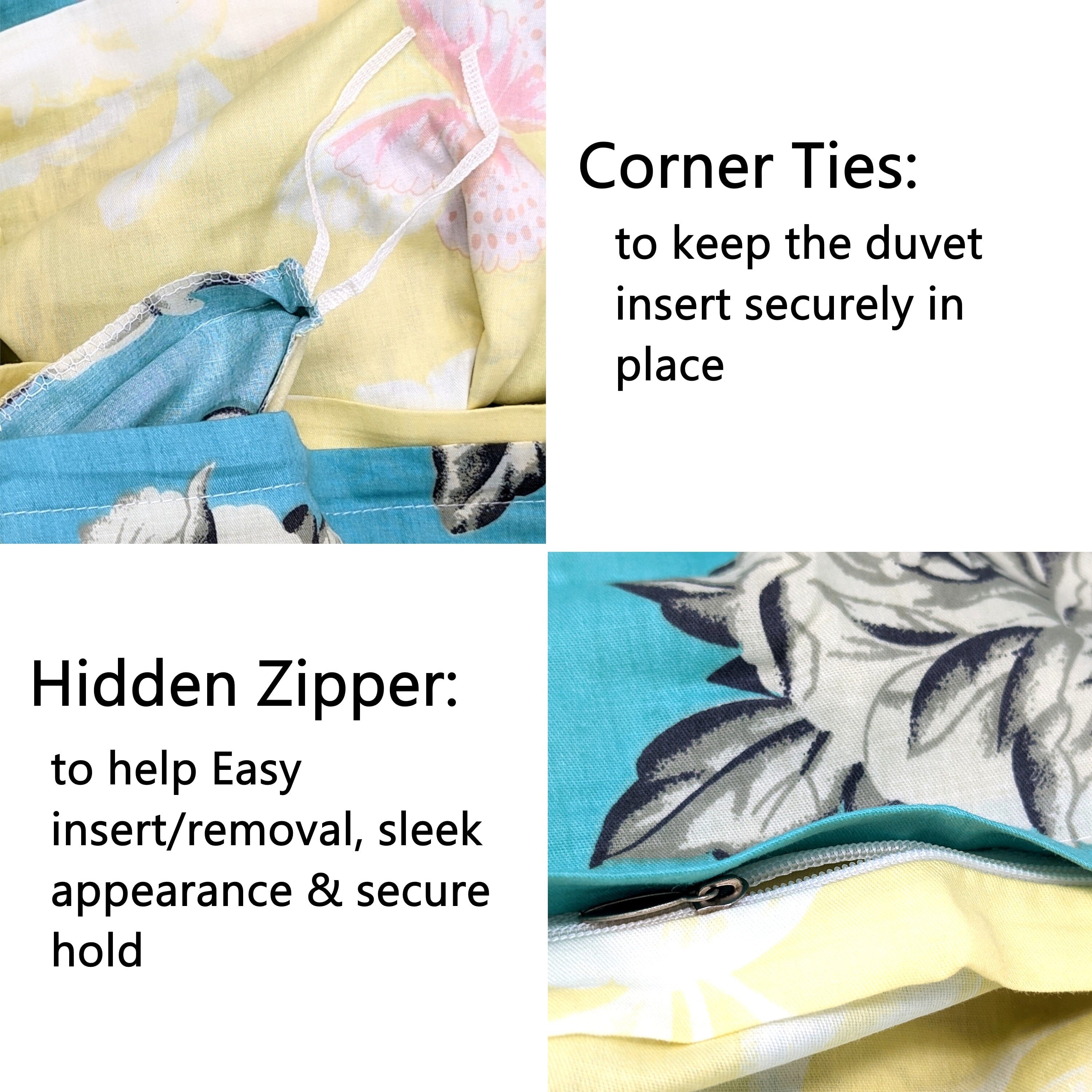 Tache Butterfly Wonderland Cotton Aqua Floral Duvet Cover (2142)