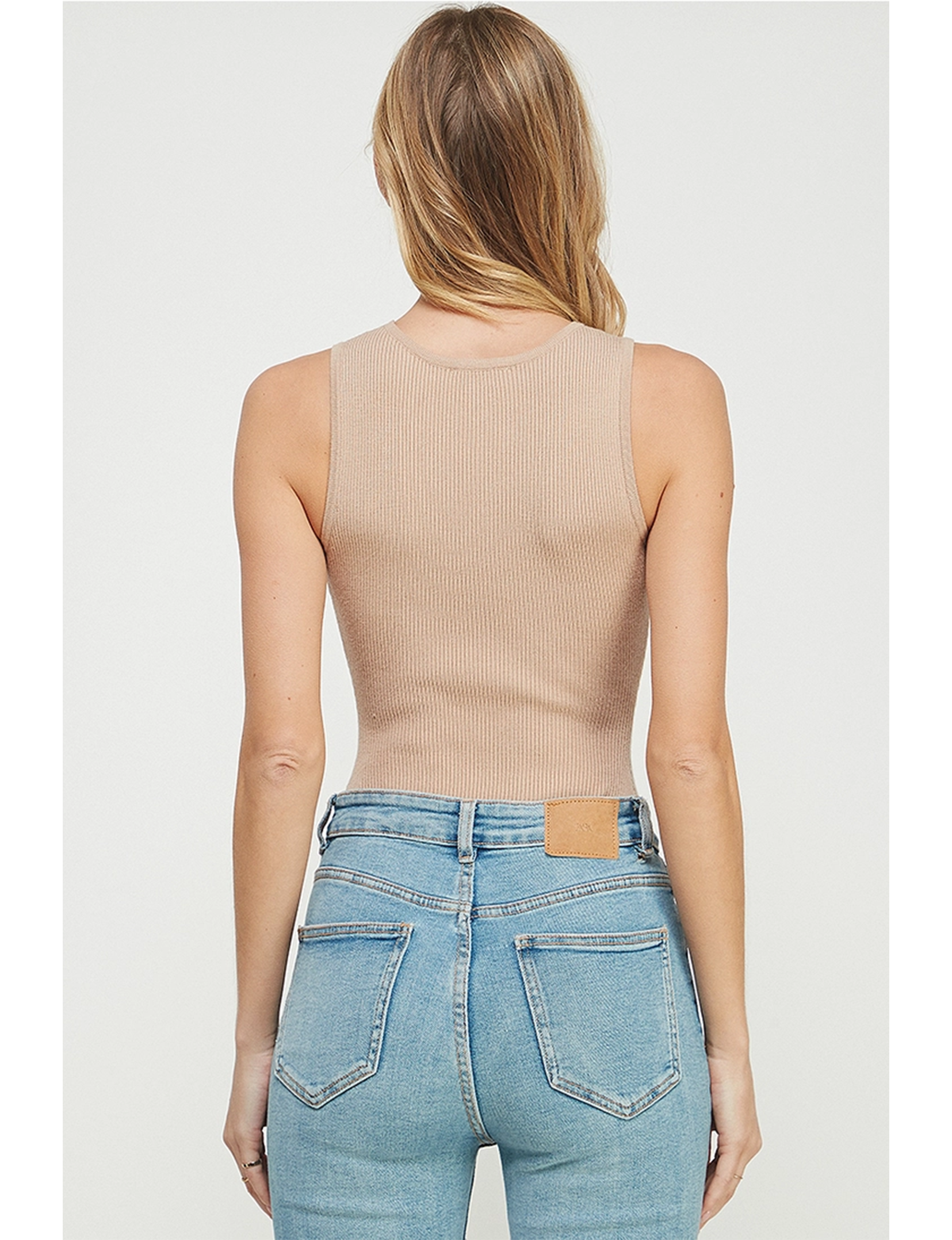 Fine Gauge Bodysuit, Sand