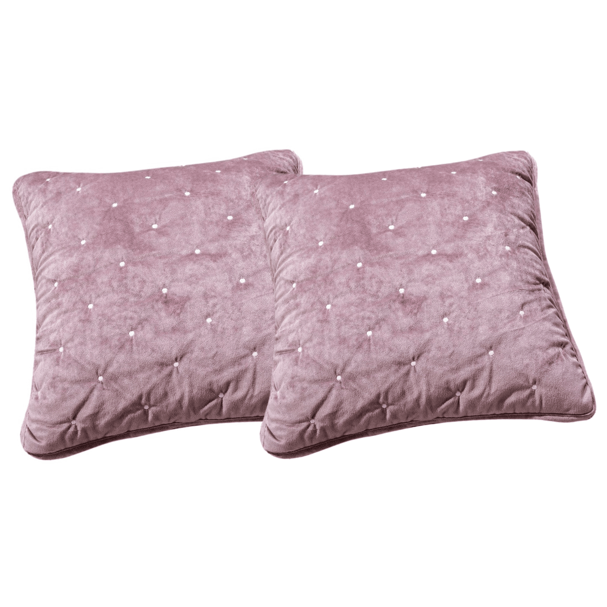 Tache Velvet Dreams Purple Mauve Plush Diamond Tufted Cushion Covers / Euro Sham (JHW-853P)