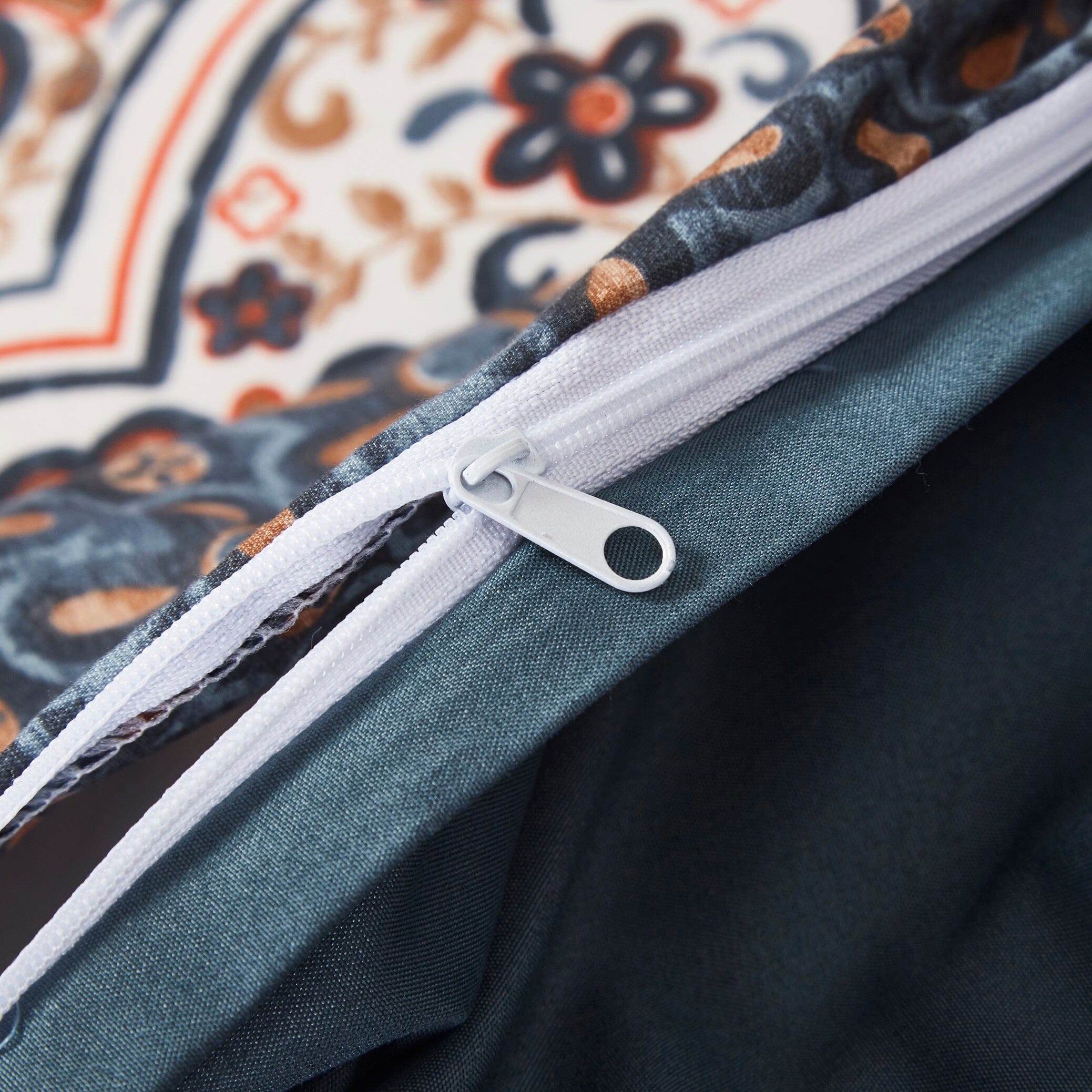 Tache Rustic Paisley Mandala Palace Floral Watercolor Dark Teal Duvet Cover (KF174)