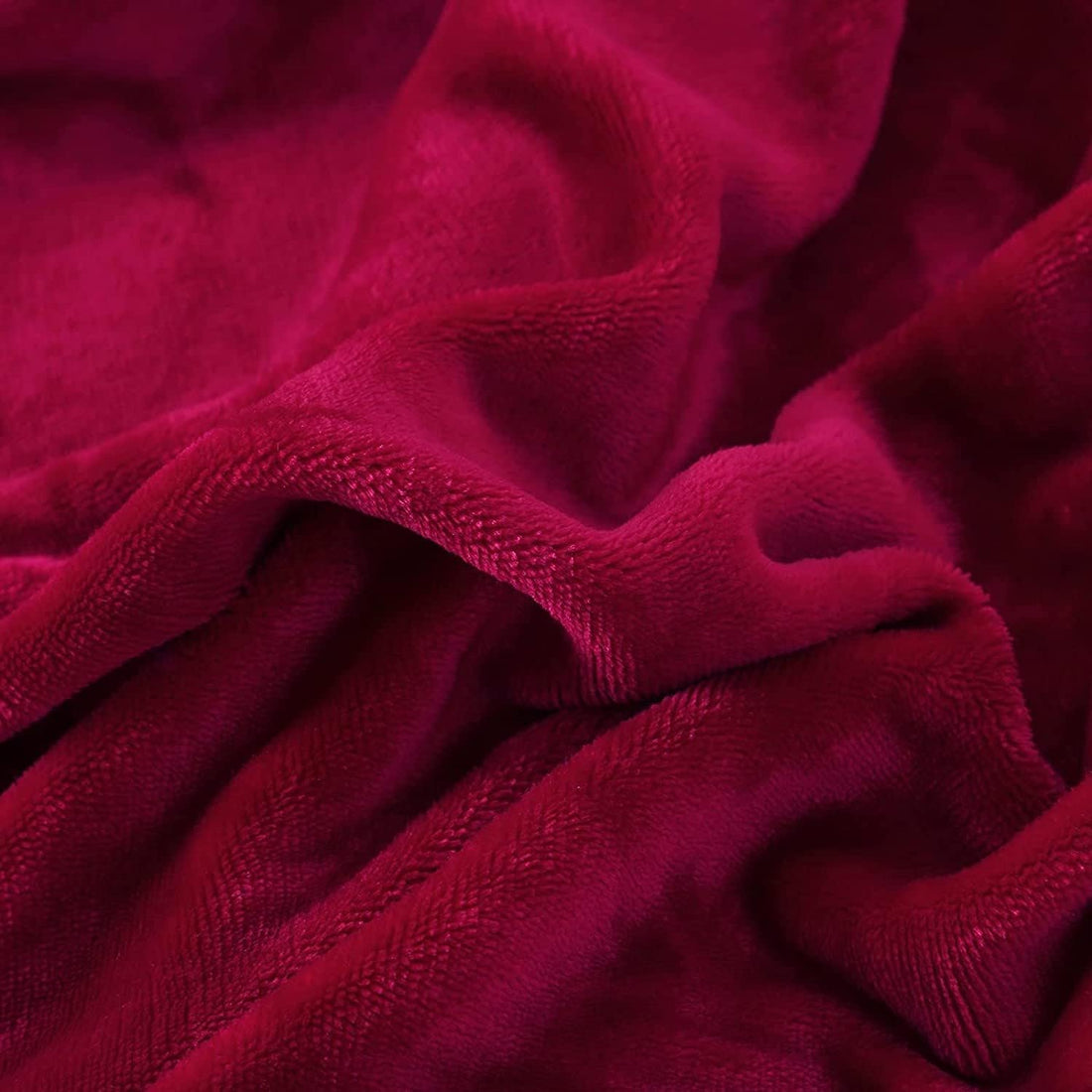 Taterbush Holiday Red Microfleece with Sherpa Back Throw Blanket (HRDMF)