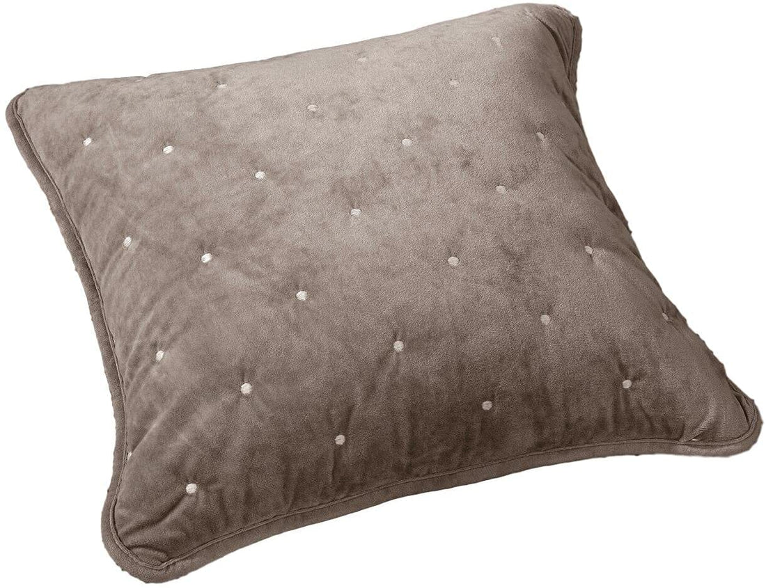 Taterbush Velvet Dreams Sand Taupe Beige Plush Diamond Tufted Cushion Covers / Euro Sham (JHW-853B)