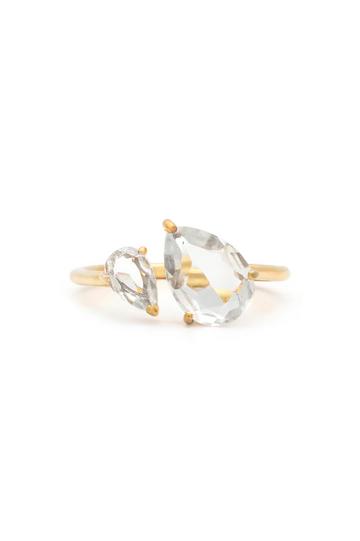 Toi Et Moi Ring - White Topaz