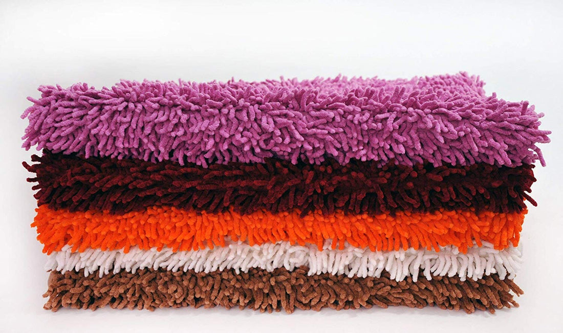 Taterbush Solid Brown Camel 100% Cotton Chenille Runner, Doormats, All Area Rug