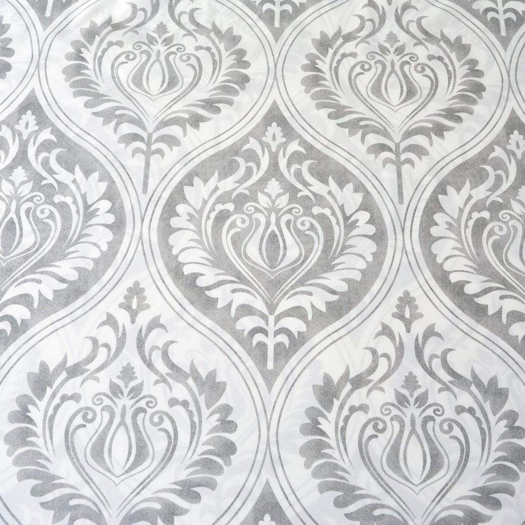 Tache Dreamy Moon Sky Ogee Damask Heather Gray White Bed Sheet Set (TB300)