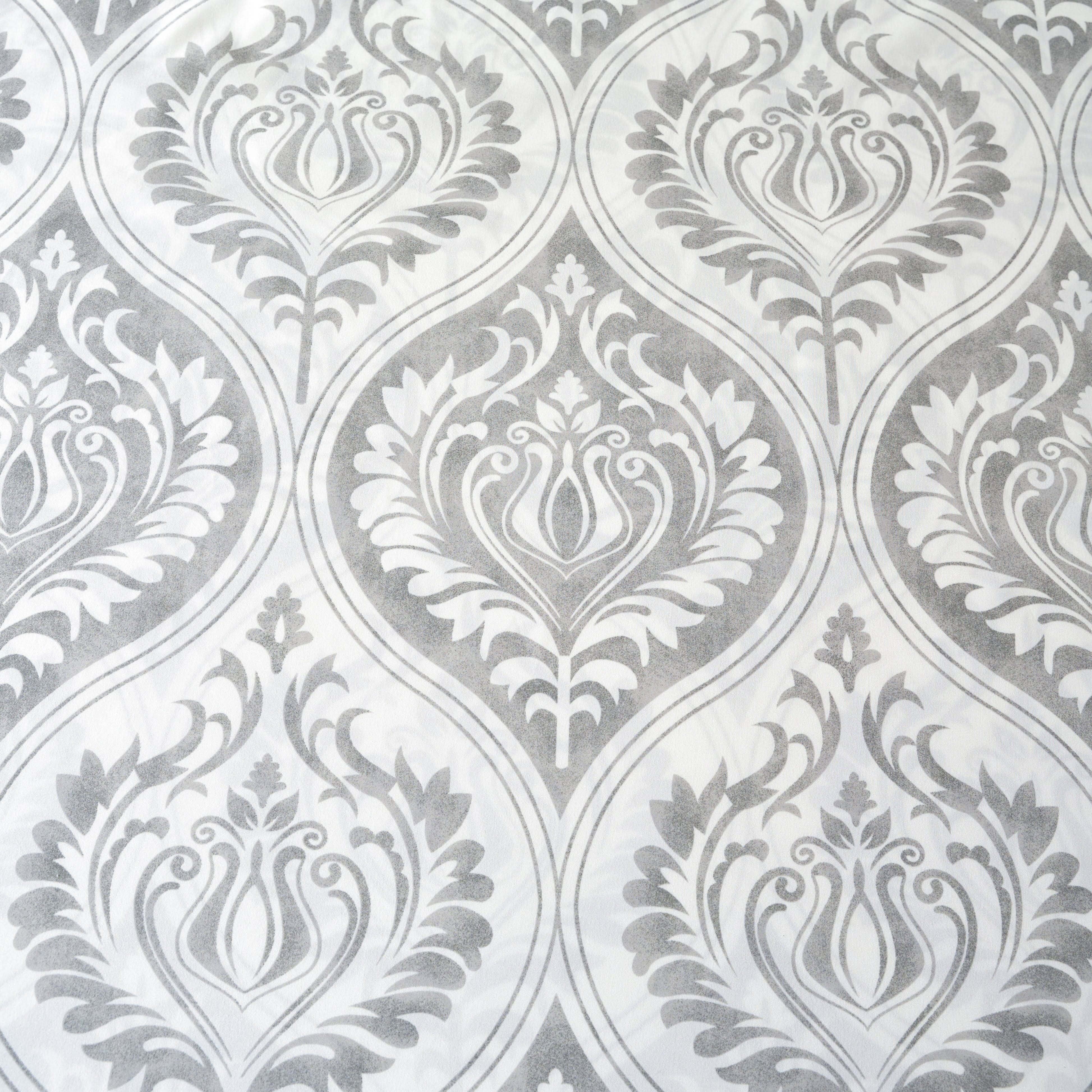 Tache Dreamy Moon Sky Ogee Damask Heather Gray White Bed Sheet Set (TB300)