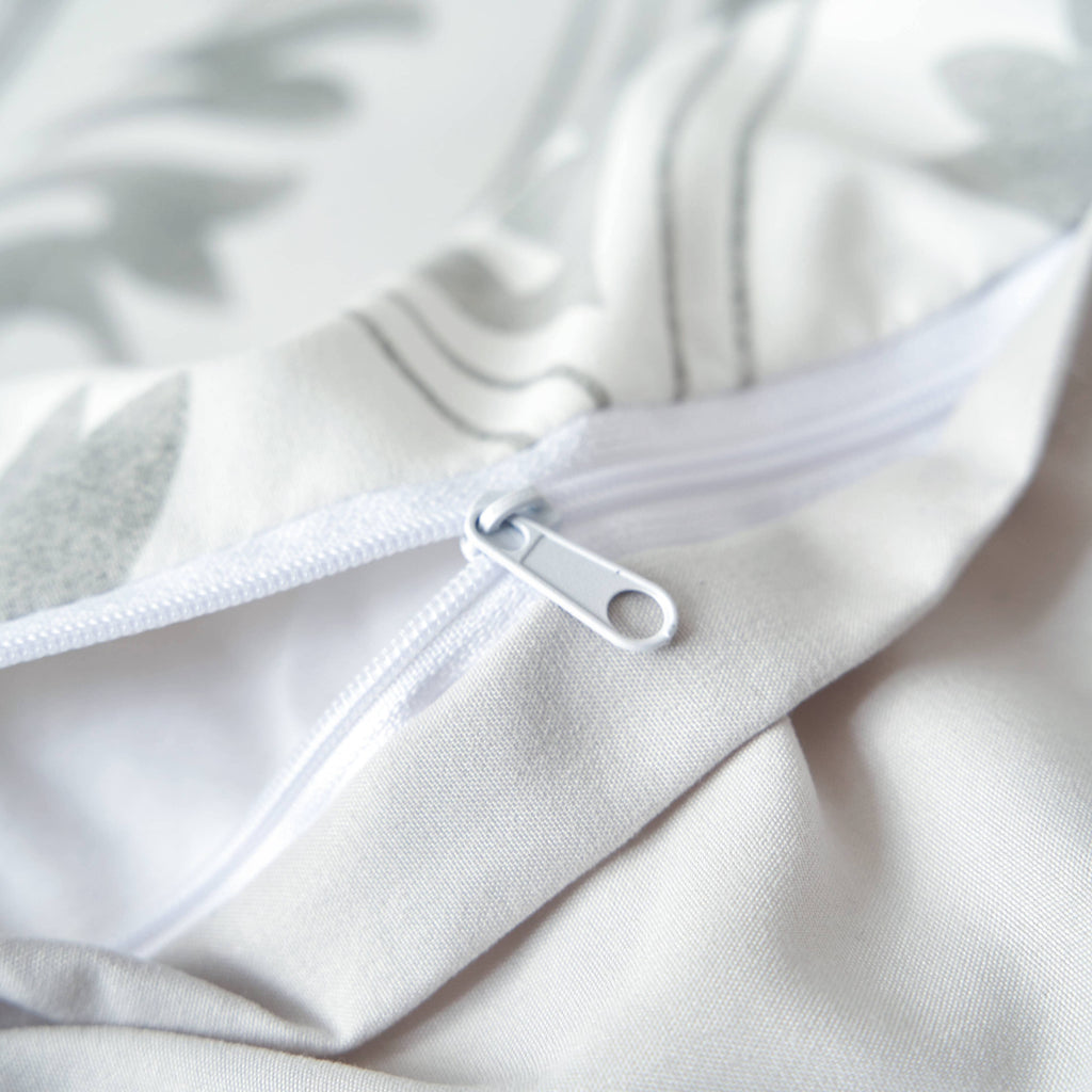 Tache Dreamy Moon Sky Ogee Damask Heather Gray White Duvet Cover (TB300)