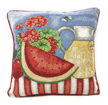 Tache Fruity Drinks Watermelon Lemonade Woven Tapestry Accent Throw Pillow Cover (13082CC)