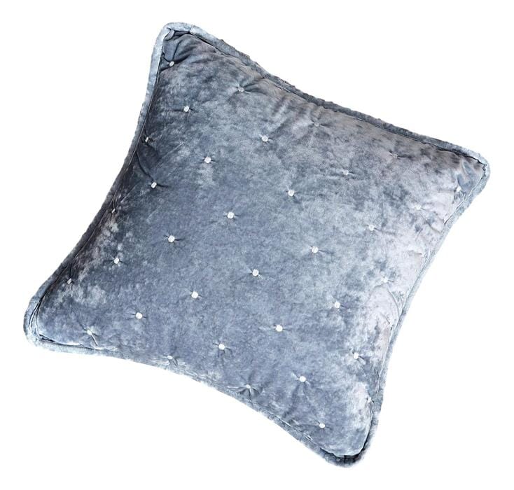 Taterbush Velvet Dreams Light Blue Plush Diamond Tufted Cushion Covers / Euro Sham (JHW-853LB)