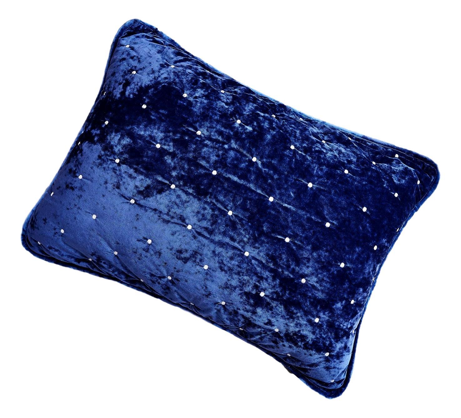 Tache Velvet Dreams Dark Blue Plush Diamond Tufted Pillow Sham (JHW-853DB)