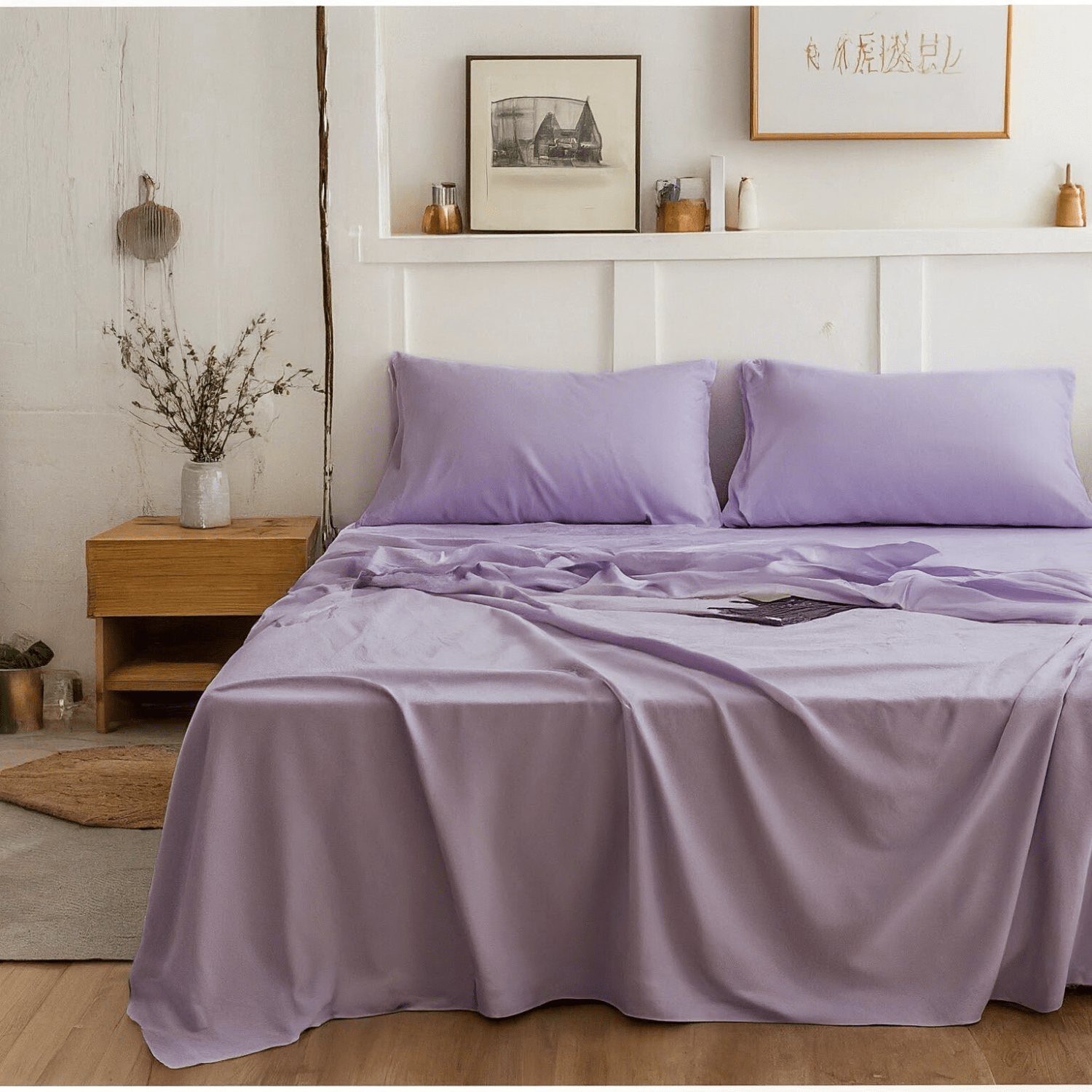 Tache Microfiber Spring Lavender Bed Sheet Set (303-LS-BSS)