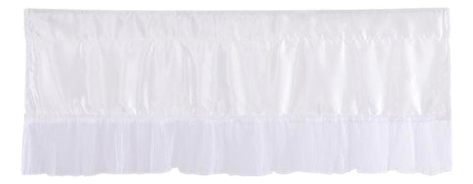 Tache Satin Ruffle Pearl White Delicate Rose Valance (MA125)