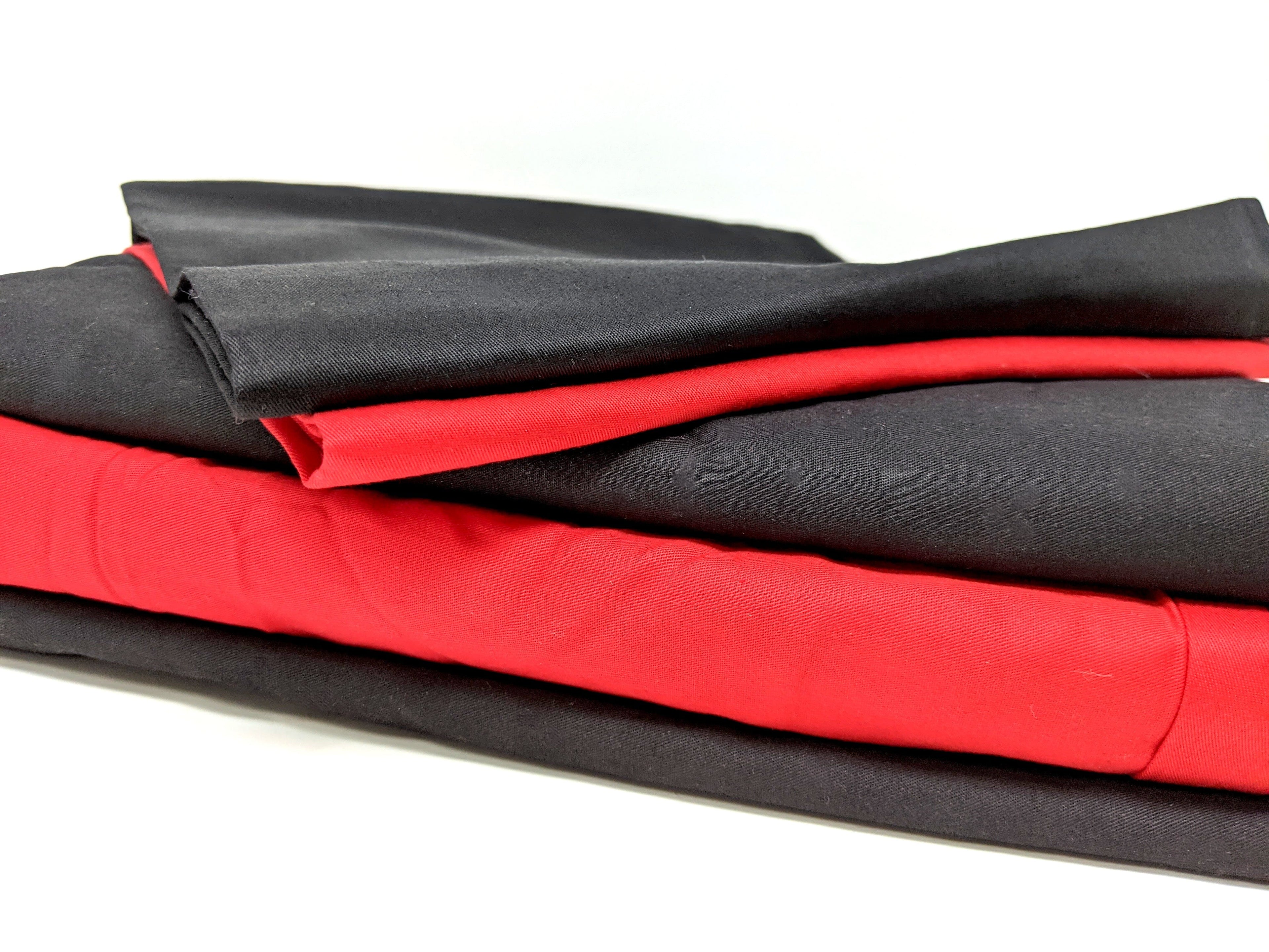 Tache Cotton Vibrant Red and Black Bed sheet set (BS4PC-BR)