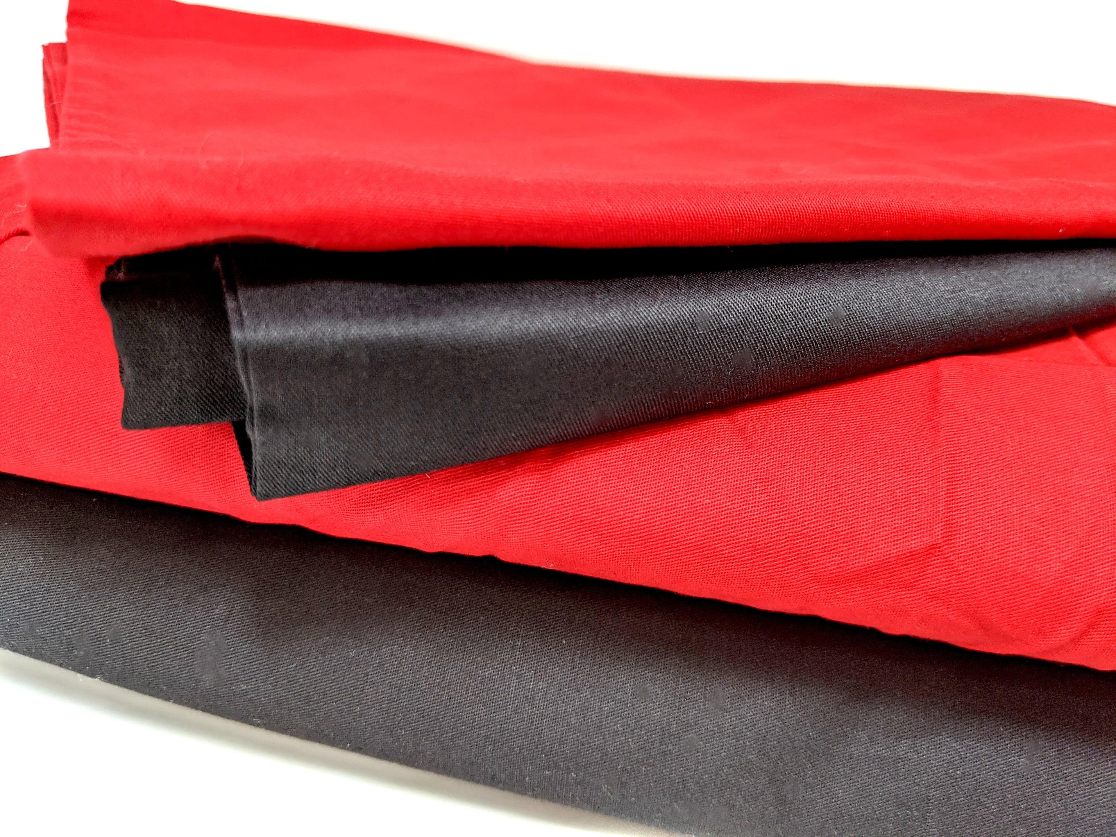 Tache Cotton Vibrant Red and Black Bed sheet set (BS4PC-BR)