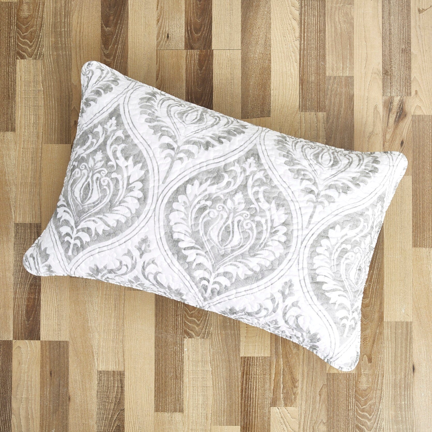 Tache Paisley Damask Matelasse Austere Grey Moon Sky Pillow Sham (TB300-199)