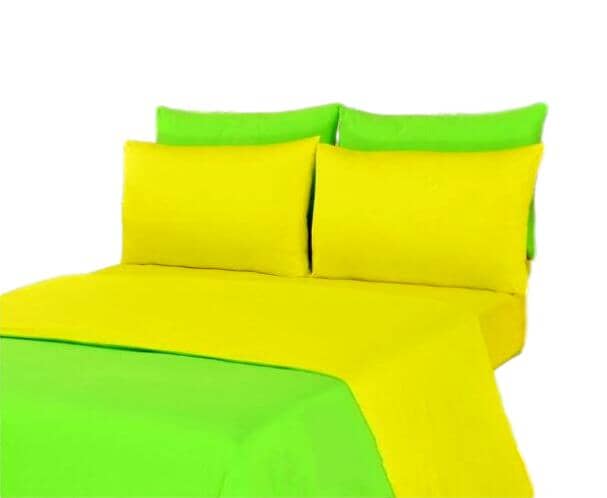 Tache Lemon Lime Bright Yellow & Green Reversible Duvet Cover Set (DC36PC-YG)
