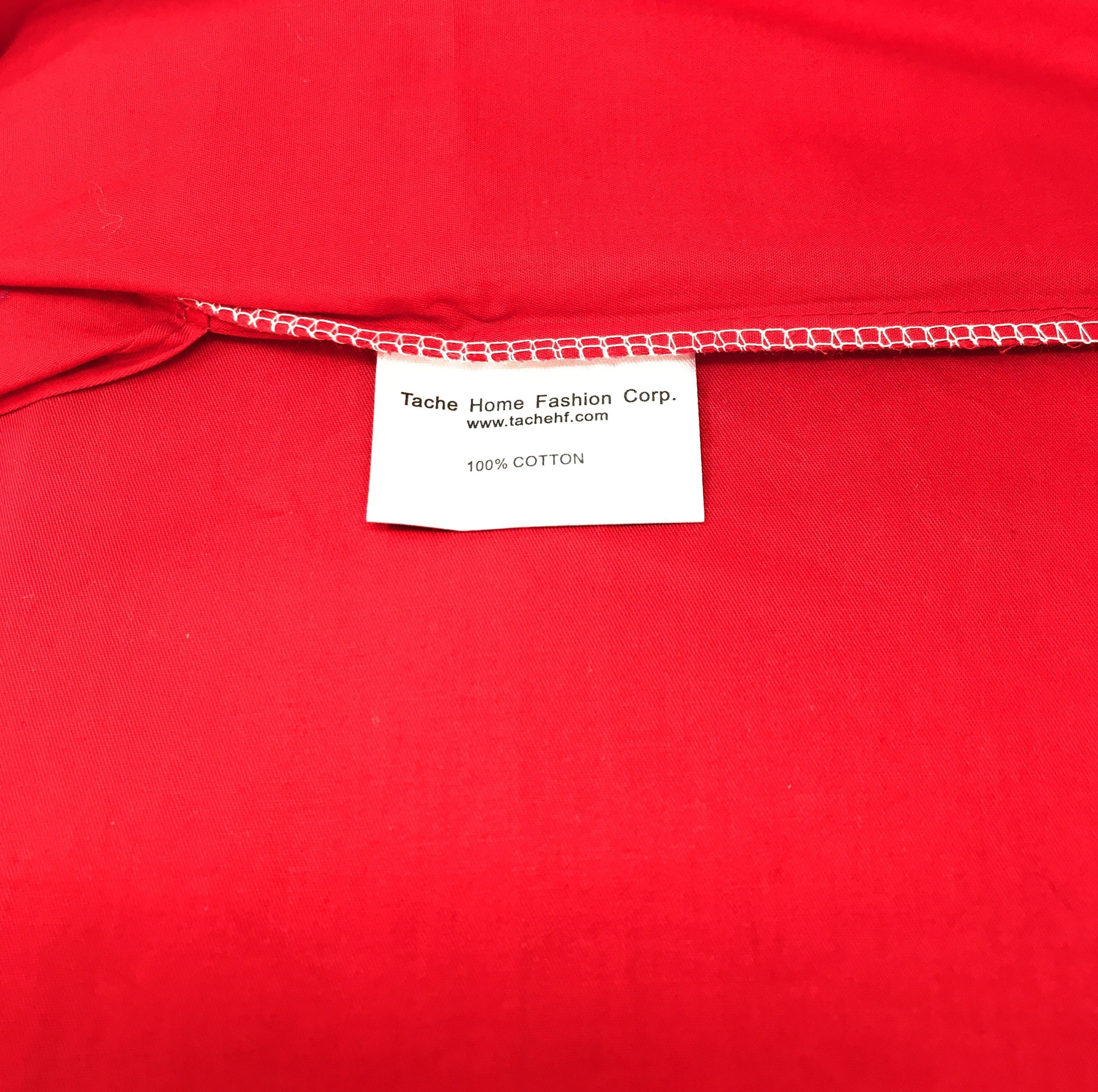 Tache Cotton Vibrant Red Fitted Sheet / Flat Sheet (BS3PC-R)