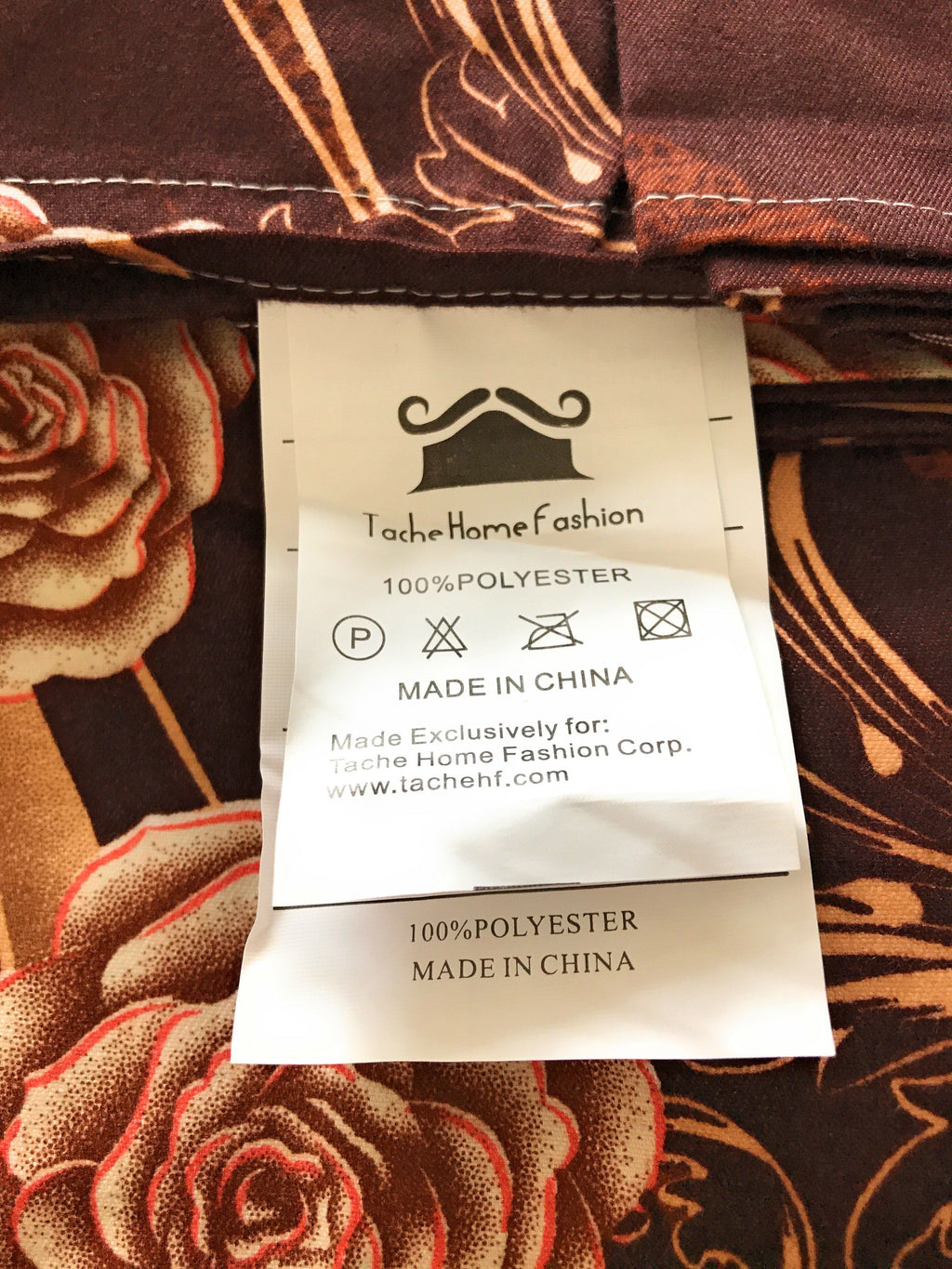 Tache Melted Gold Brown Floral Bed Sheet Set (2815FITFLT)