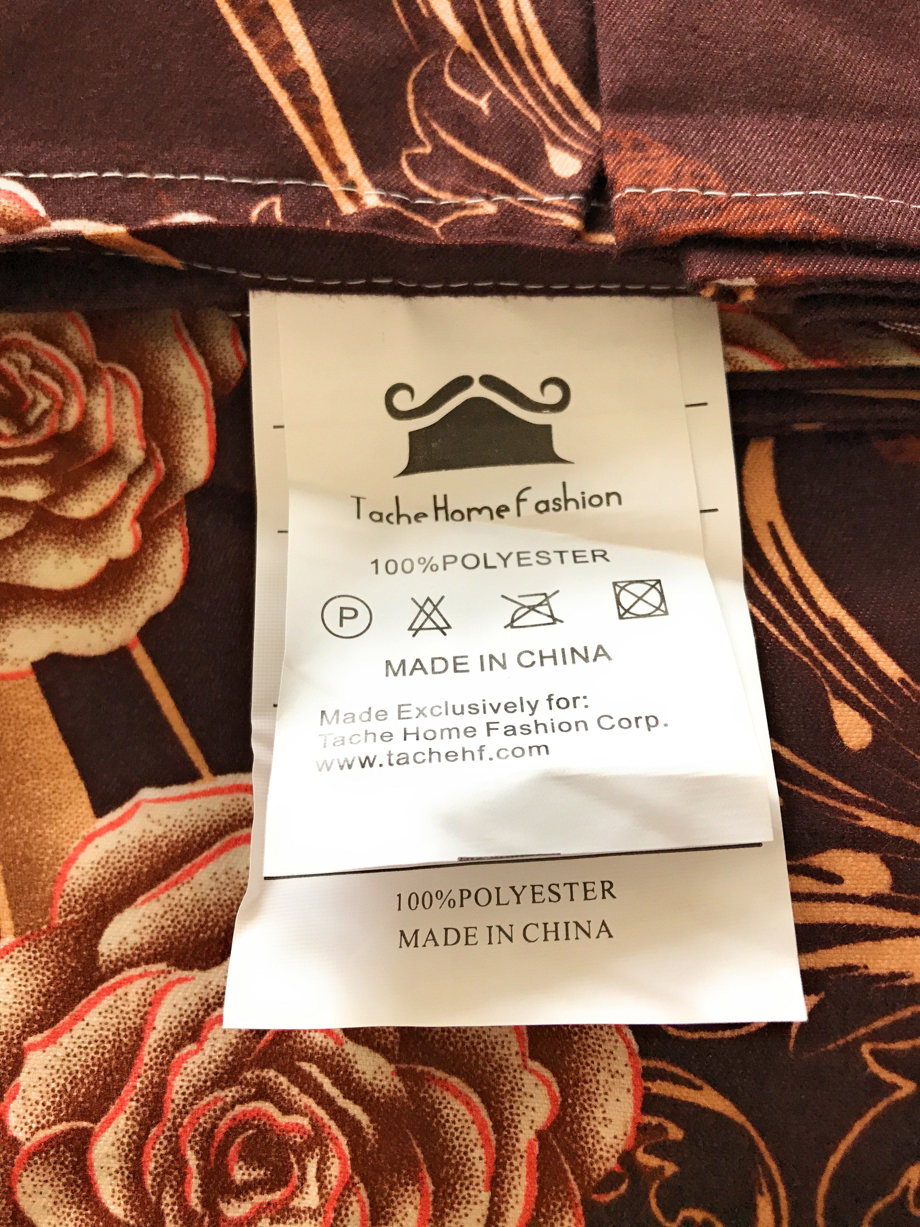 Tache Melted Gold Brown Floral Bed Sheet Set (2815FITFLT)
