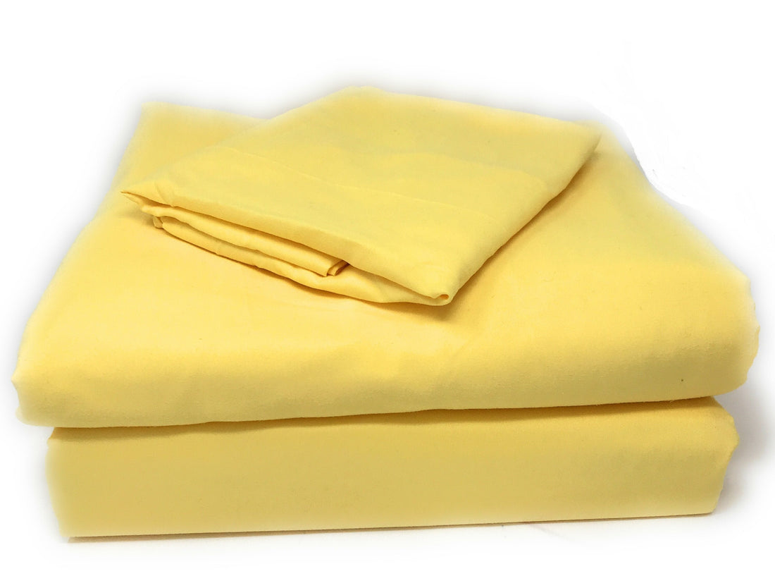 Taterbush Microfiber Sunny Yellow Bed Sheet Set (404-YS-BSS)