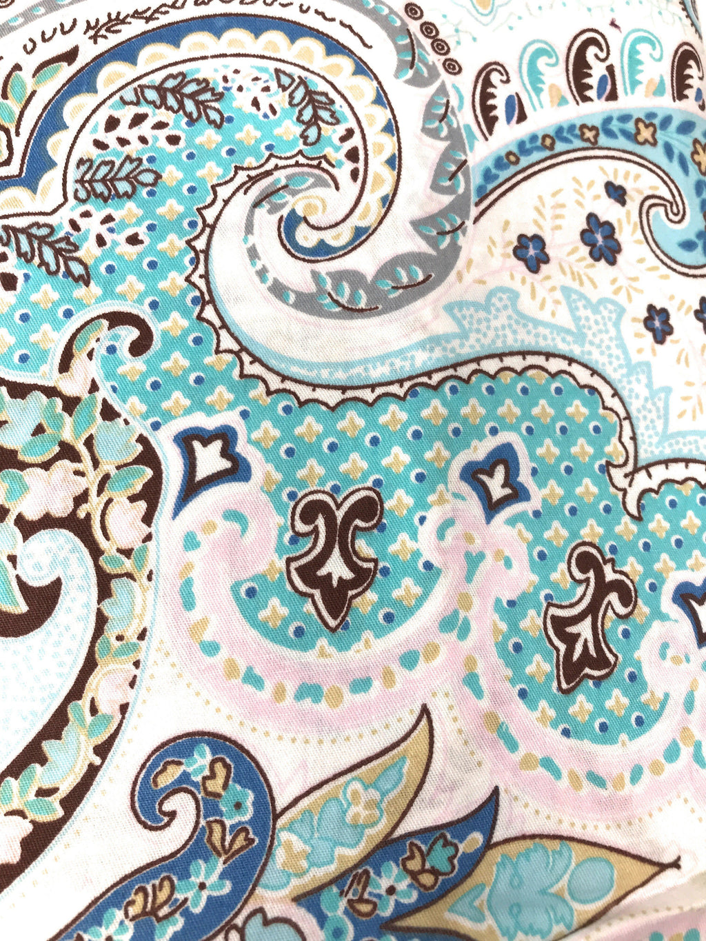 Tache Cotton Frozen Forest Blue Paisley Flat Sheet (2172FLT)