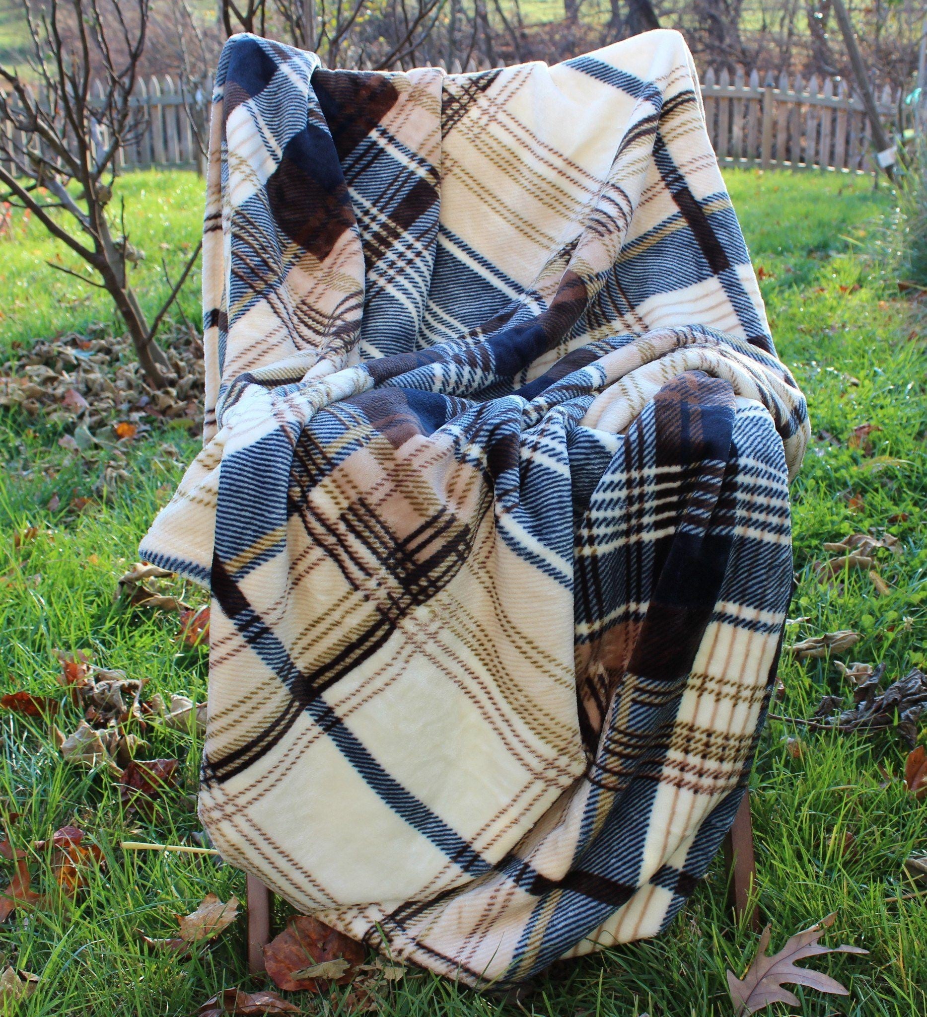 Tache Super Soft Winter Cabin Flannel Throw Blanket