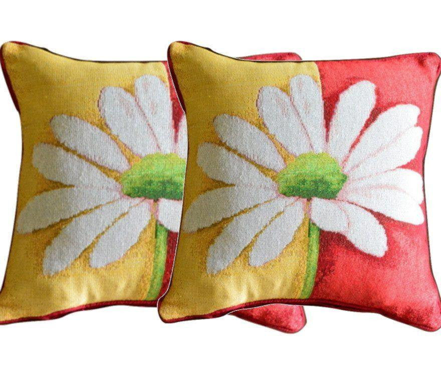 Tache Floral Loves Me Not Daisy Tapestry Throw Pillow Cover (9046)