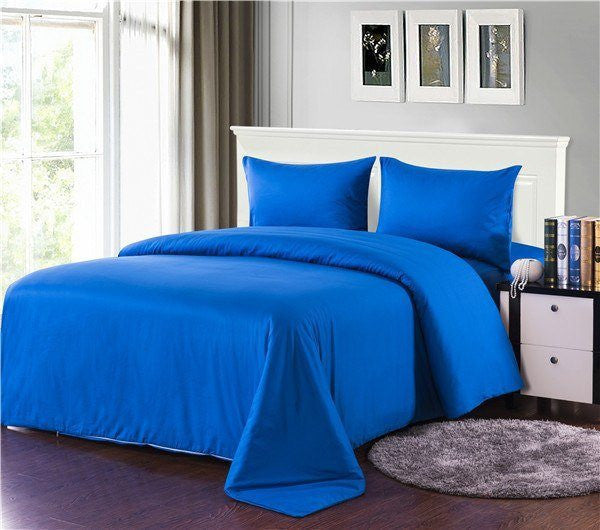 Tache Deep Blue Cotton Duvet Cover Set (2-3PDUV-Blue)