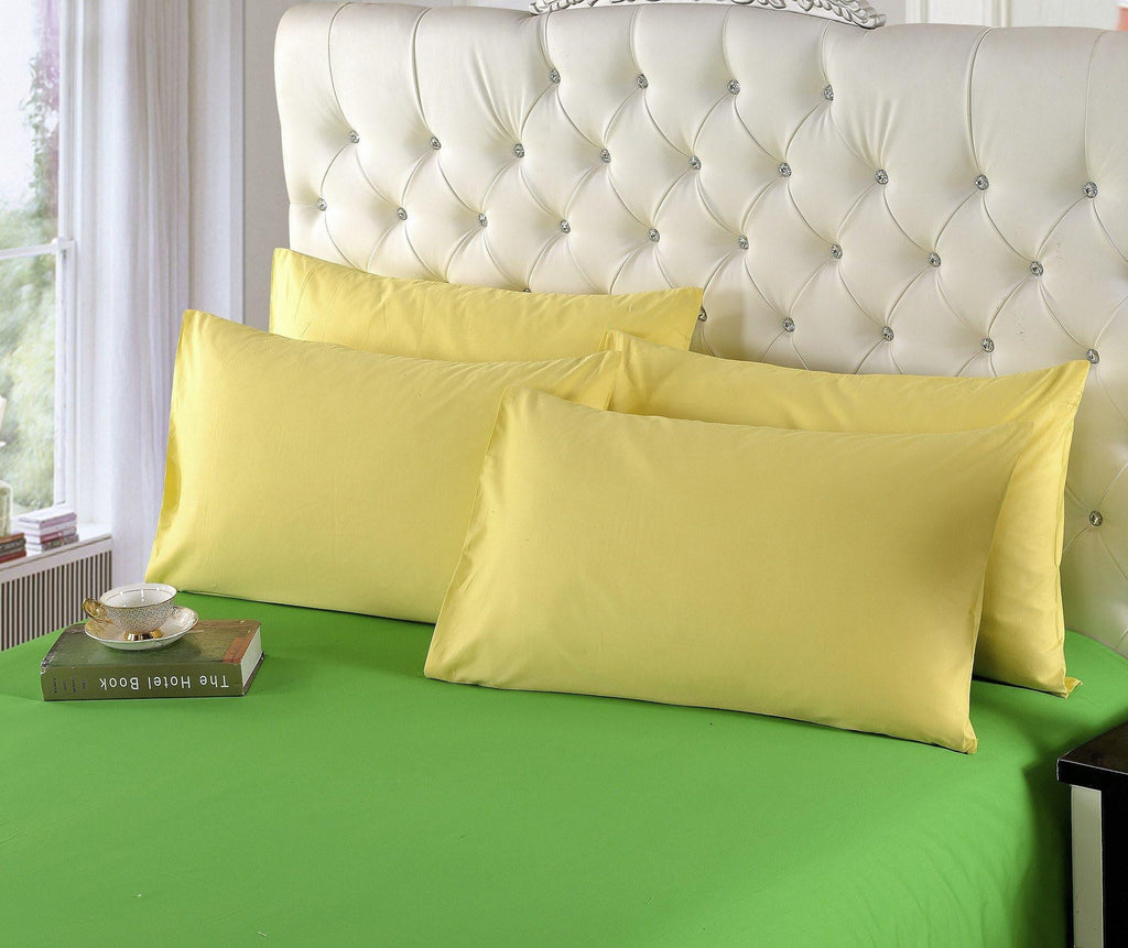 Tache 100% Cotton Solid Banana Yellow Duvet Cover Set (2-3PDUV-YB)