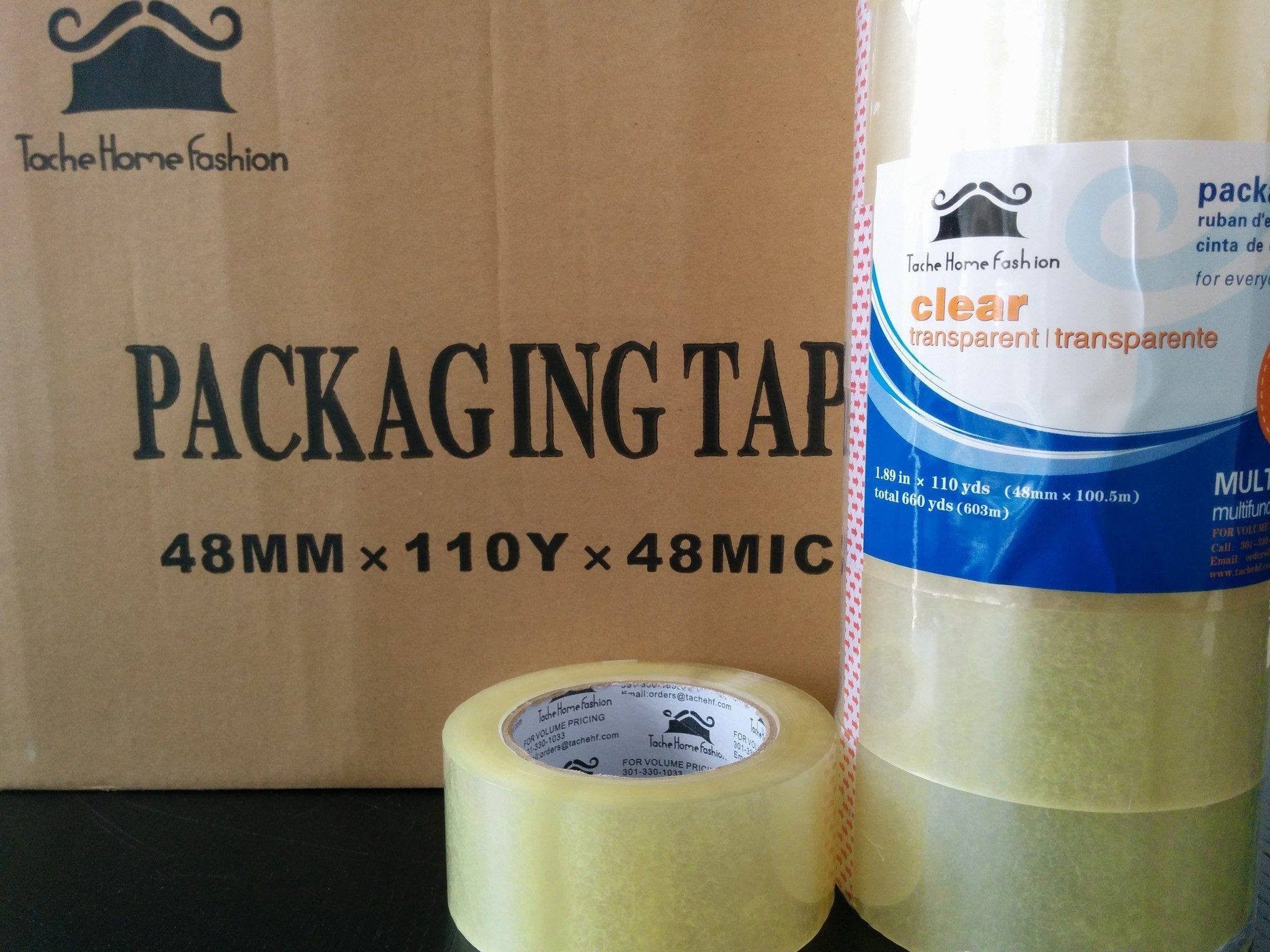 Tache 40 Rolls Clear Acrylic Sealing Packing Tape 1.89 Inches x 110 Yard x 1.89 Mil (SPTAPE-189110) Upgraded