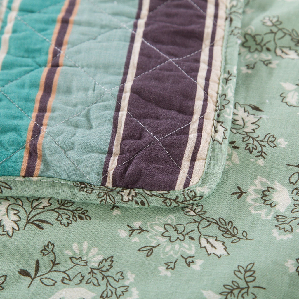 Tache Cotton Forest Glade Quilted Patchwork Bedspread Set (JHW-650)