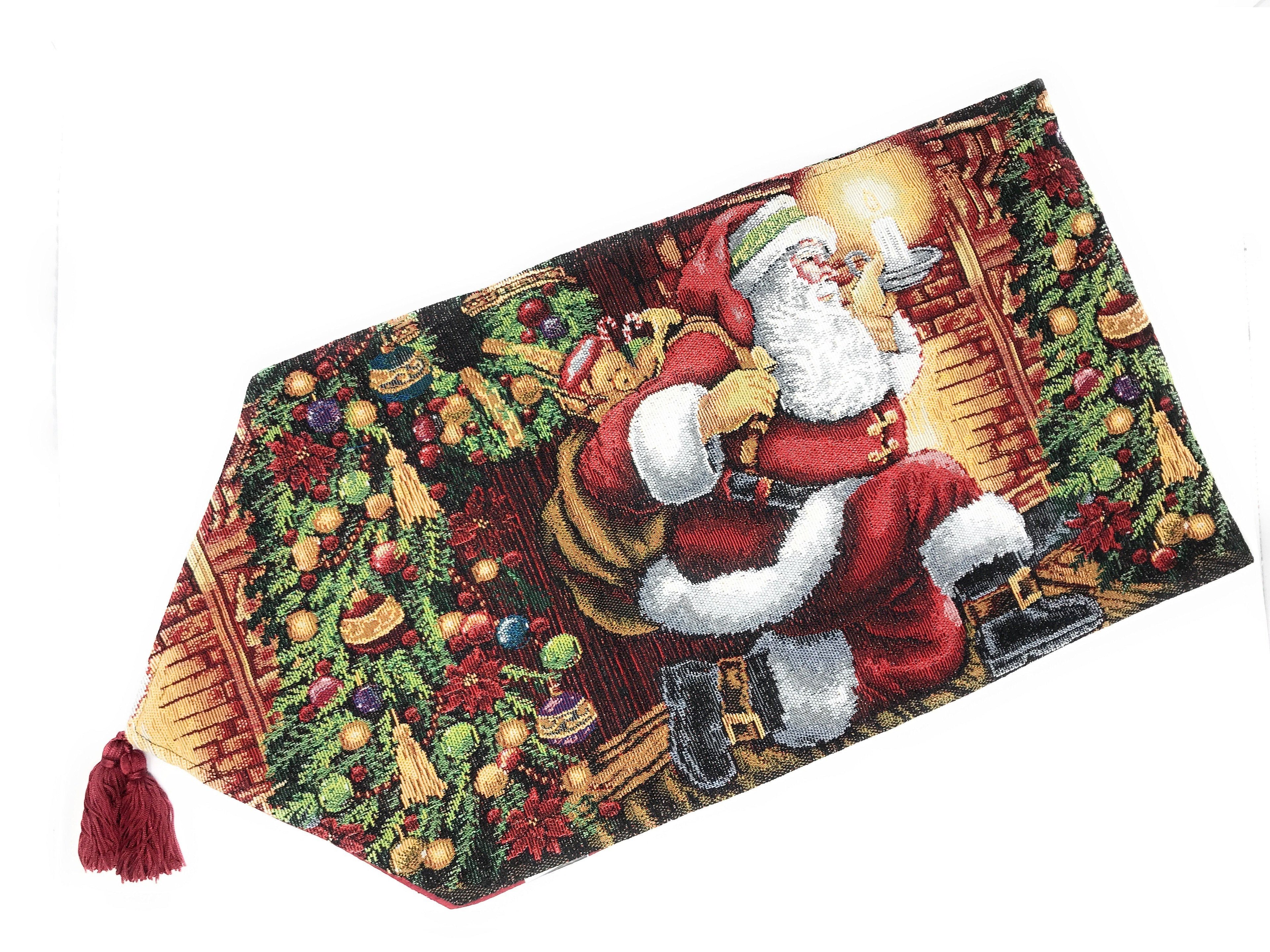 Tache Festive Down the Chimney Woven Tapestry Table Runners (DB11533)