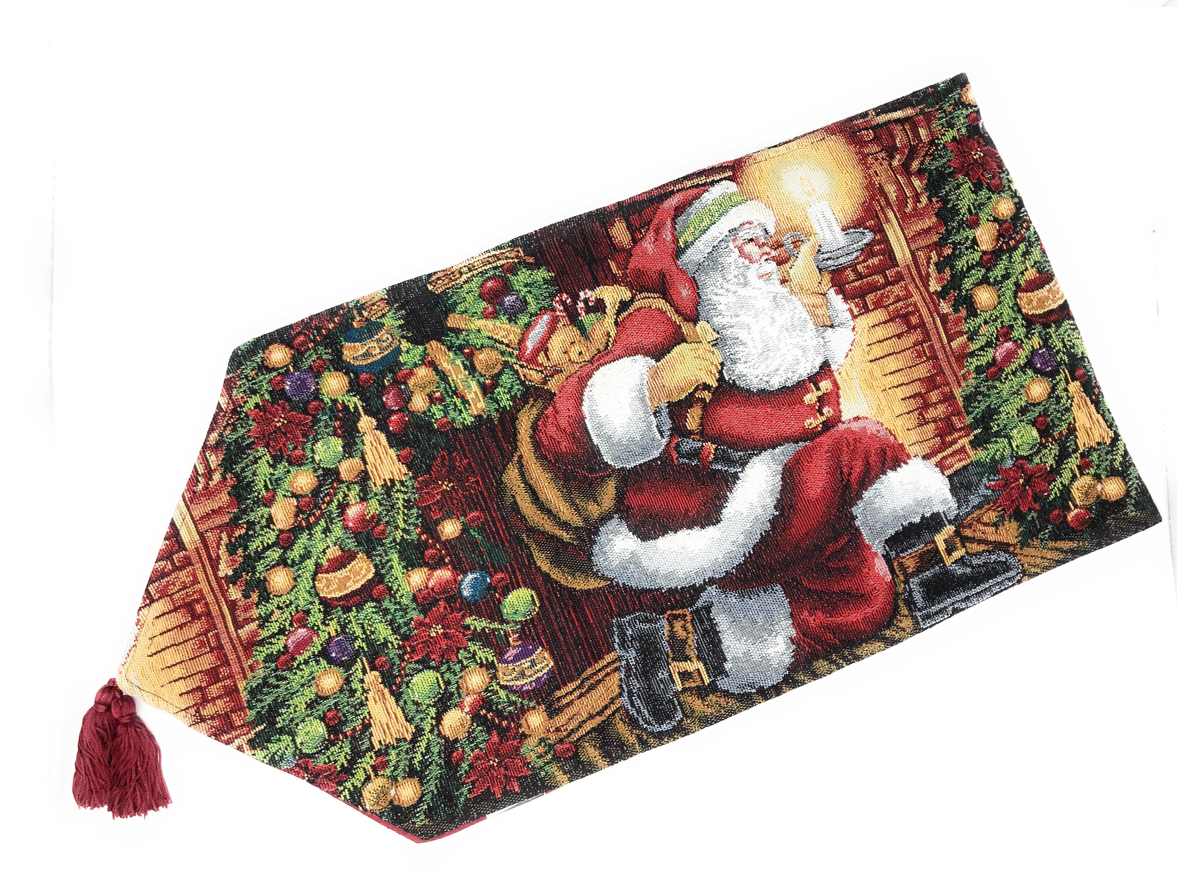 Tache Festive Down the Chimney Woven Tapestry Table Runners (DB11533)