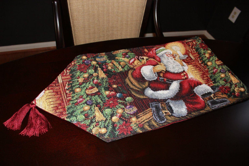 Tache Festive Down the Chimney Woven Tapestry Table Runners (DB11533)