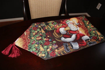 Tache Festive Down the Chimney Woven Tapestry Table Runners (DB11533)