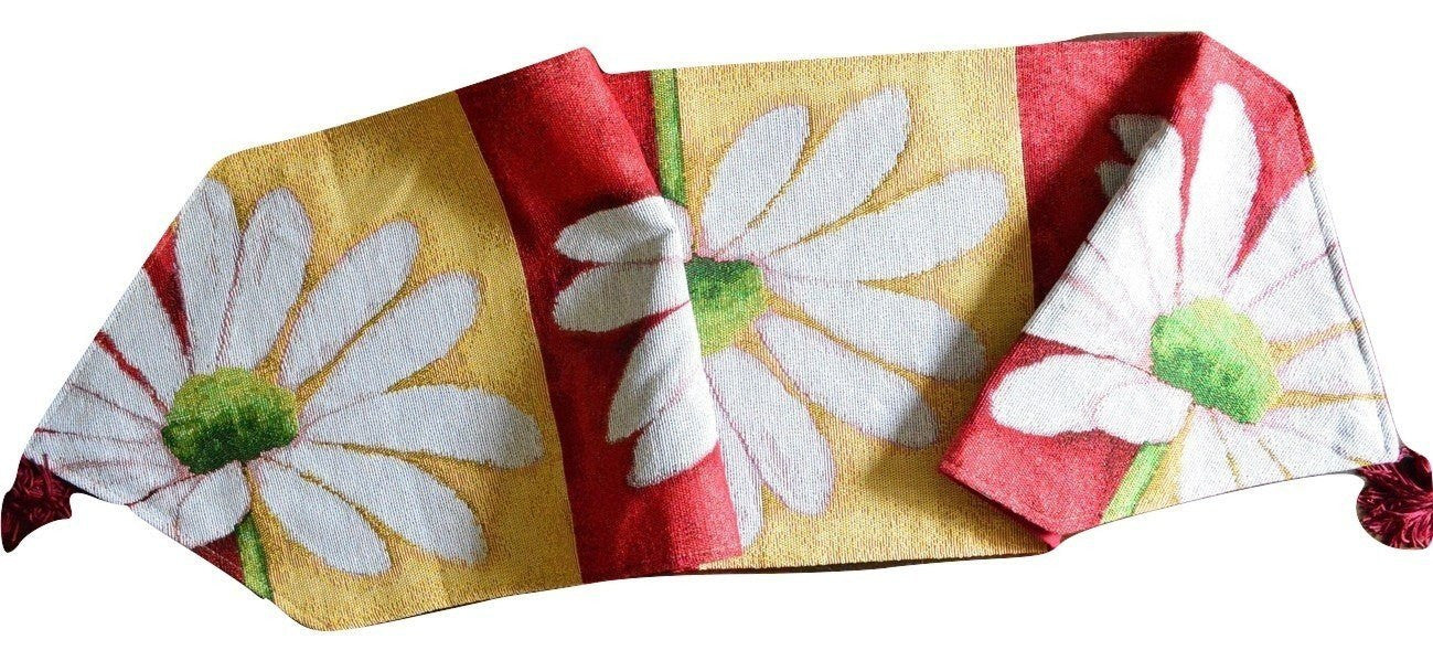 Tache Loves Me Not Daisy Tapestry Table Runner (9046)